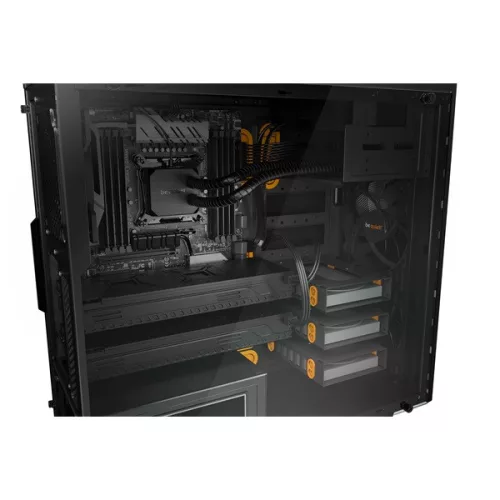 BE QUIET! Ház Midi ATX Pure Base 600 Tápegység nélkül, Fekete Üvegfalú