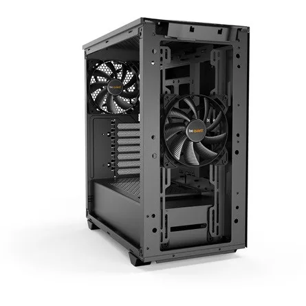 BE QUIET! Ház Midi ATX Pure Base 500 Tápegység nélkül, Fekete Üvegfalú