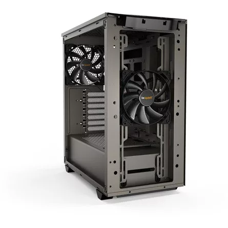 BE QUIET! Ház Midi ATX Pure Base 500 Tápegység nélkül, Metálszürke Üvegfalú