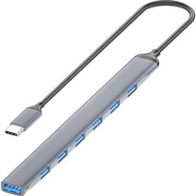   BLACKBIRD USB 3.0 Type-c 7 port hub extra slim, aluminium ház, notebookhoz