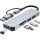 BLACKBIRD USB 3.0 Type-C/USB multiport hub 5in1 3xUSB3.0,SD,TF,ezüst, aluminium ház