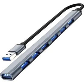   BLACKBIRD USB 3.0 USB  7 port hub extra slim, aluminium ház, notebookhoz