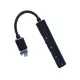 BLACKBIRD Adapter USB3.0/Lightning, 2xUSB, 1xUSB-C, 1xLightning, Fekete
