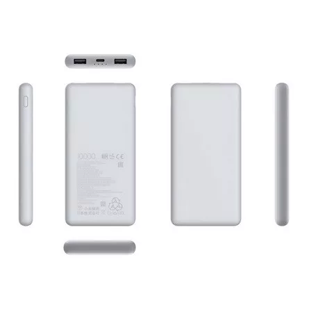 XIAOMI LITE vésztöltő 2 USB+Type-C aljzat (10000mAh, 22.5W, PD gyorstöltő) FEHÉR
