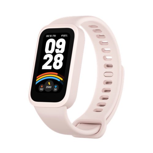 XIAOMI Smart Band 9 Active bluetooth okoskarkötő (v5.3, aktivitásmérő, alvásmonitor, 50 sport mód, vízálló) RÓZSASZÍN