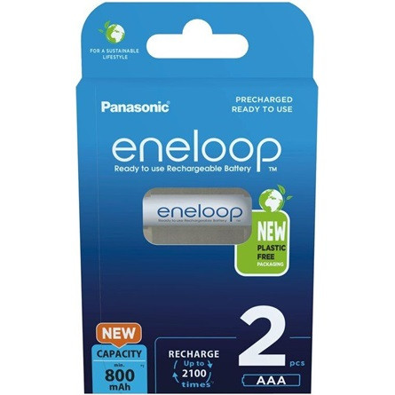 Panasonic eneloop AAA (LR03) 800mAh NiMH akkumulátor 2db fehér