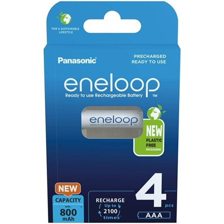 Panasonic eneloop AAA (LR03) 800mAh NiMH akkumulátor 4db fehér