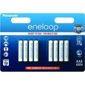   Panasonic eneloop AAA (LR03) 800mAh NiMH akkumulátor 8db fehér