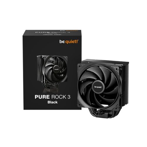 Be Quiet! CPU Cooler - PURE ROCK 3 Black (AMD: AM4/AM5; Intel: 1851/1700/1200/1150/1151/1155)