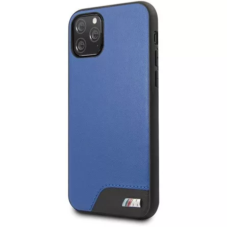 BMW iPhone 11 Pro sima kék kemény műbőrtok