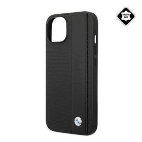   CG Mobile iPhone 14 Plus BMW SIGNATURE LEATHER műanyag telefonvédő valódi bőr hátlap FEKETE