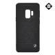CG Mobile Samsung S9 BMW HEXAGON műanyag telefonvédő valódi bőr bevonat, háromszög, FEKETE