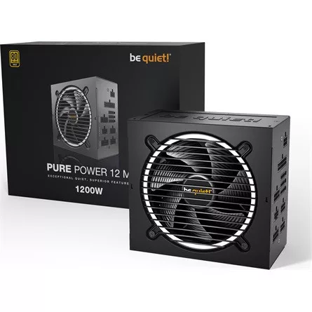 Be Quiet! Tápegység 1200W - PURE POWER 12 M (80+ Gold, ATX3.0, fekete)