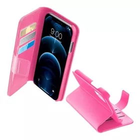   Cellularline iPhone 12 Pro CELLULARLINE BOOK AGENDA tok álló, bőr hatású FLIP, RFID, RÓZSASZÍN