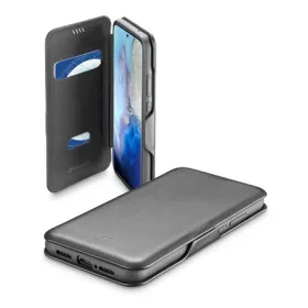   Cellularline Samsung S20 5G CELLULARLINE BOOK CLUTCH tok álló, bőr hatású FLIP, kártyazseb funkció, FEKETE