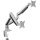 LogiLink Dual alumium monitor desk mount, tilt -90/+90, swivel -90/+90, level adjustment -90/+90