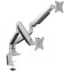 LogiLink Dual alumium monitor desk mount, tilt -90/+90, swivel -90/+90, level adjustment -90/+90