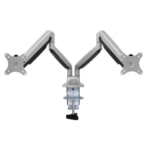 LogiLink Dual alumium monitor desk mount, tilt -90/+90, swivel -90/+90, level adjustment -90/+90