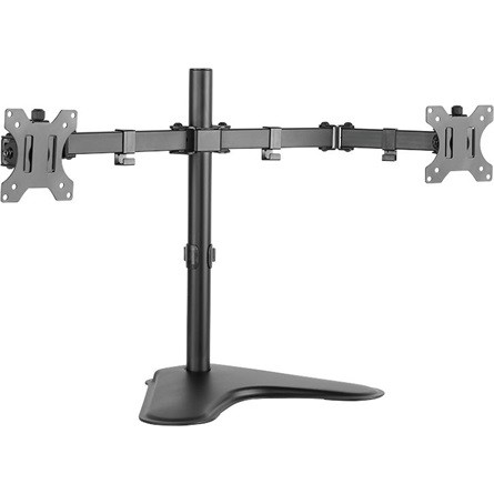 LogiLink Dual monitor desk stand, tilt -45°/+45°, swivel -90°/+90°, rotation -180°/+180°, 13–32“