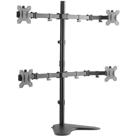 LogiLink Sit-stand workstation monitor desk mount, tilt -15/+15, swivel -90/+90, level adjustment