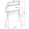 Logilink TV Floor stand, 4 walnutwood legs, 49"-70"