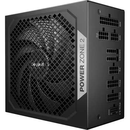 Be Quiet! Tápegység 850W - POWER ZONE 2 (80+ Platinum, ATX3.1, moduláris, félpasszív ventilátor, fekete)