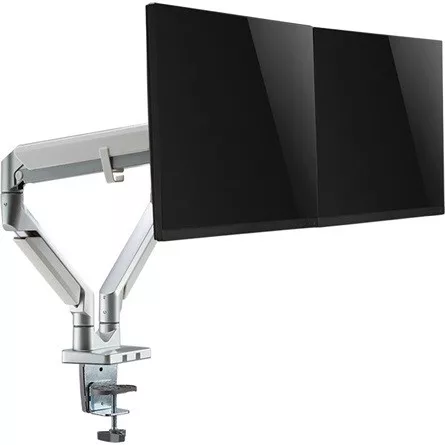 Delock Logilink Dual Monitor mount, 17"-32", aluminum, gas spring, curved screens
