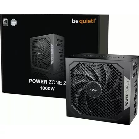 Be Quiet! Tápegység 1000W - POWER ZONE 2 (80+ Platinum, ATX3.1, moduláris, félpasszív ventilátor, fekete)