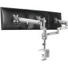 Delock Logilink Triple Monitor mount, 17"-27", aluminum, gas spring, curved screens, pole