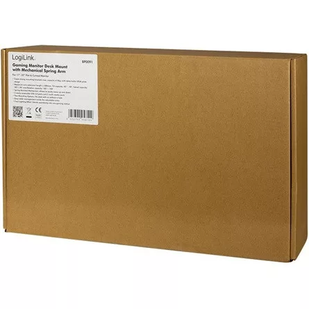 Delock Logilink Monitor mount, 17"-32", Gaming, aluminum, w/hub & lighting