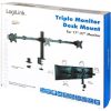 Delock Logilink Triple Monitor mount, 17"-27", steel, 360° VESA plate, arm length: 640mm