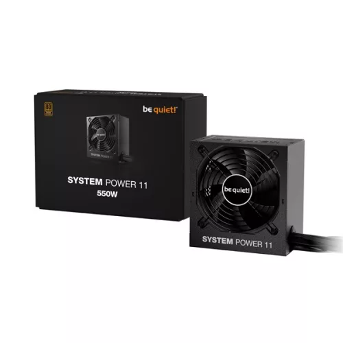 Be Quiet! Tápegység 550W - SYSTEM POWER 11 (80+ Bronze, ATX3.1, PCIe5.1, fekete)