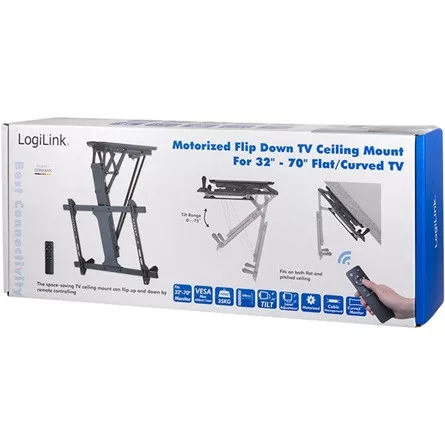 Delock Logilink TV ceiling mount, 32-70", motorized, fold-do