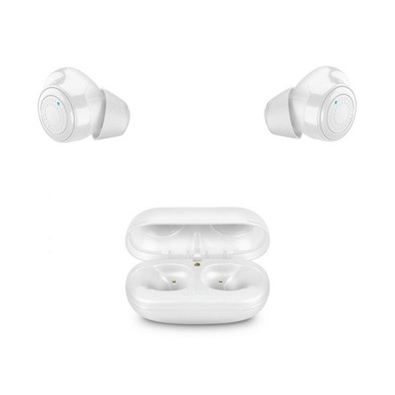 CELLULARLINE PETIT Bluetooth fülhallgató SZTEREO v5.0, aktív zajszűrő + töltőtok, FEHÉR