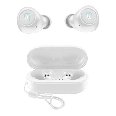 CELLULARLINE PICK Bluetooth fülhallgató SZTEREO v5.0, zajszűrő + töltőtok + csuklópánt, FEHÉR