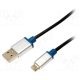 LogiLink USB-A 2.0 -> USB-B 2.0 micro M/M adatkábel 1.5m fekete premium