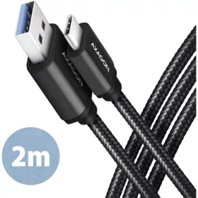   Axagon USB-C 3.2 Gen1 -> USB-A 3.2 Gen 1 M/M adatkábel 2m fekete