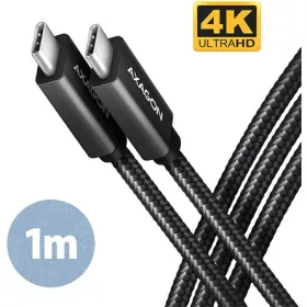   Axagon USB-C 3.2 Gen2 -> USB-C 3.2 Gen2 M/M adatkábel 1m fekete 100W