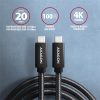 Axagon USB-C 3.2 Gen2 -> USB-C 3.2 Gen2 M/M adatkábel 1m fekete 100W