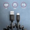 Axagon USB-A 2.0 -> USB-B 2.0 micro M/M adatkábel 0.6m fekete tekercselt