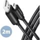 Axagon USB-A 2.0 -> USB-B 2.0 micro M/M adatkábel 2m fekete