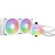 Be Quiet! CPU Water Cooler - LIGHT LOOP 240mm White (2x120mm, csatlakozó: 3pin, cső hossza: 400mm, fehér)