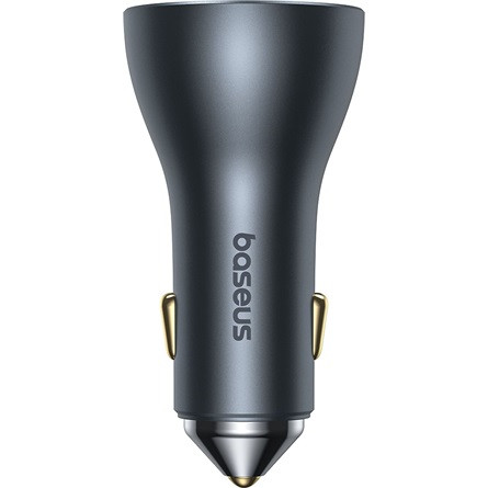 Baseus Golden Contactor Pro GaN autós gyorstöltő 65W, USB Type-A + 2×USB Type-C ,szürke