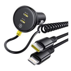 Baseus 27W univerzális autós töltő adapter fekete