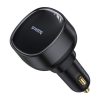 Baseus CHG Baseus Enjoyment Pro Car Charger U+Retractable Type-C Cable 60W autós gyorstöltő automatata behúzós kábellel, fekete