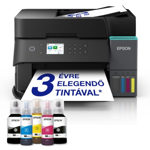 Epson EcoTank L6370 színes tintasugaras A4 MFP, ADF, duplex, LAN, WIFI, fekete