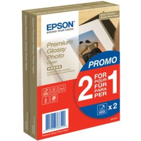   Epson Premium Glossy Photo Paper - (2 for 1), 100 x 150 mm, 255g/m2, 80 Sheets