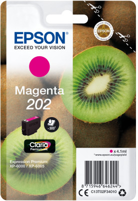 EPSON Singlepack Magenta 202 Claria Premium Ink