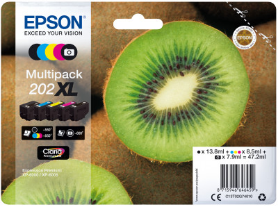 EPSON Multipack 5-colours 202XL Claria Premium Ink