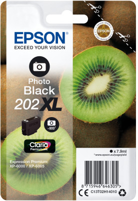 EPSON Singlepack Photo Black 202XL Claria Premium Ink